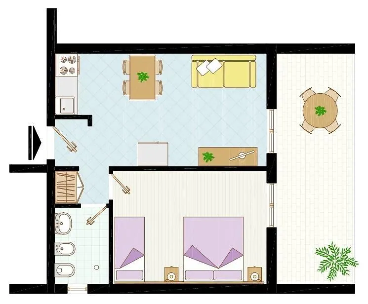 Apartmán Appartamenti Eridano Bibione Itálie